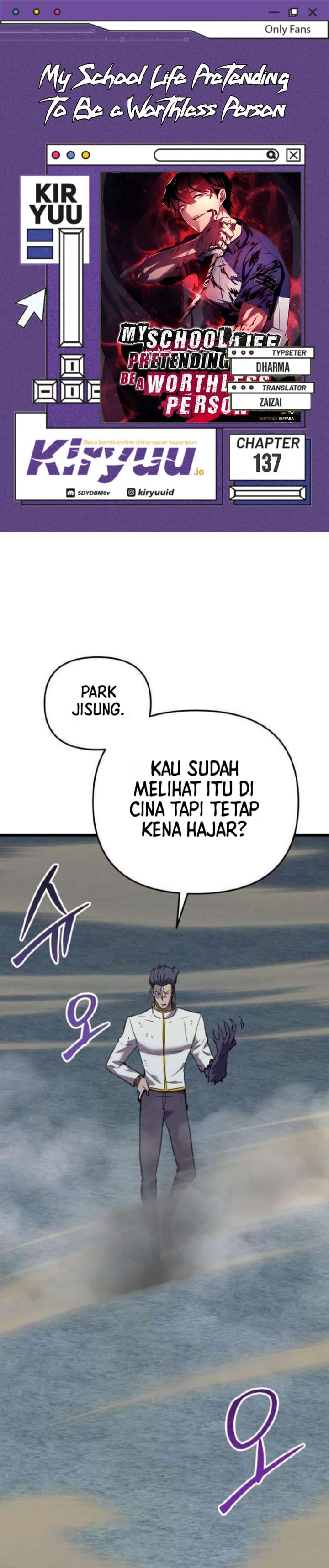 My School Life Pretending to Be a Worthless Person Chapter 137 Bahasa Indonesia