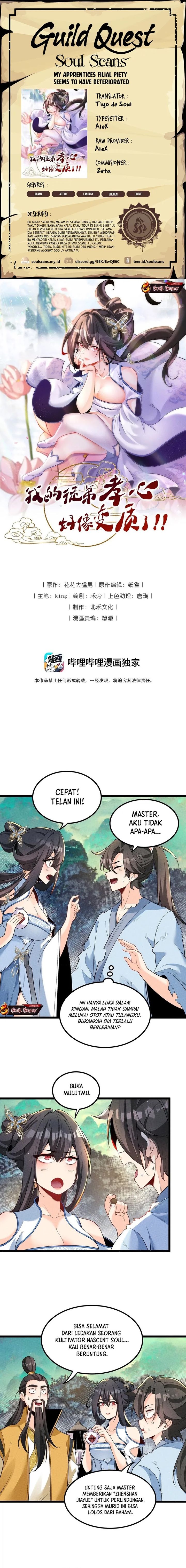 My Apprentice’s Filial Piety Seems To Have Deteriorated Chapter 15 Bahasa Indonesia