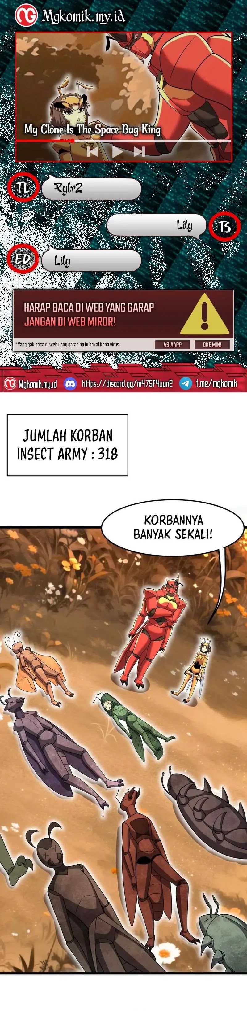 My Clone is the Space Bug King Chapter 26 Bahasa Indonesia
