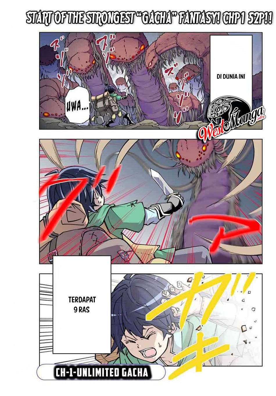 My Gift LVL 9999 Unlimited Gacha Chapter 01 Bahasa Indonesia