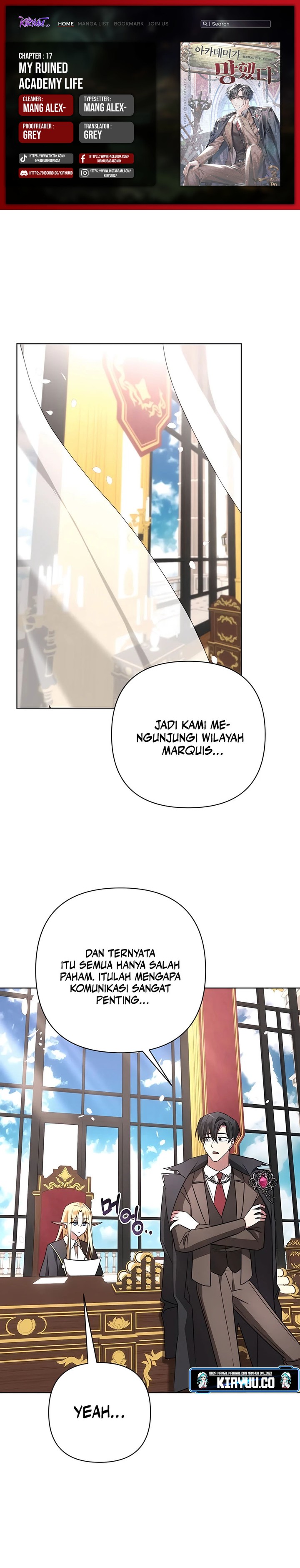 My Ruined Academy Chapter 17 Bahasa Indonesia