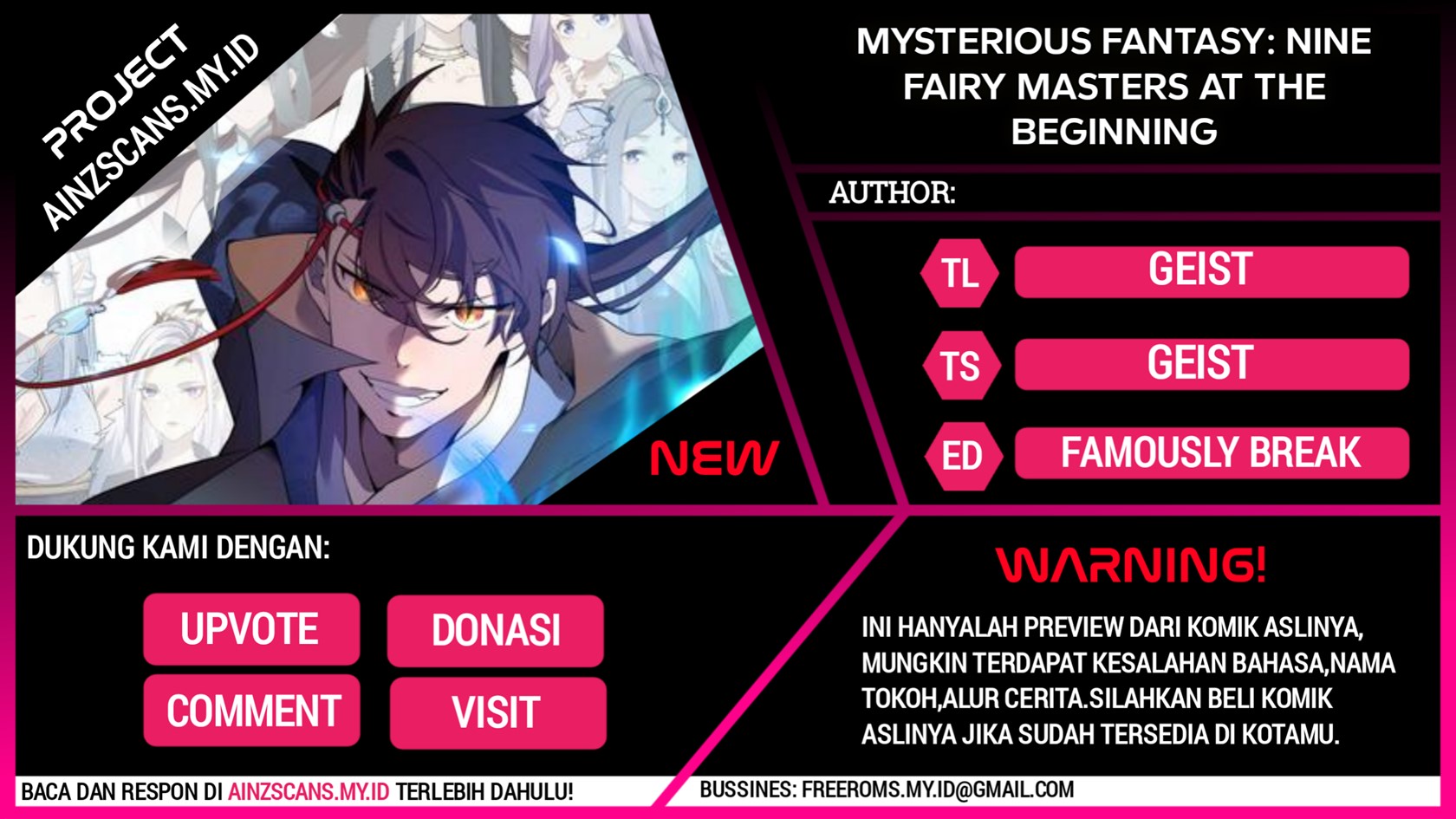 Mysterious Fantasy: Nine Fairy Masters at the Beginning chapter 1
