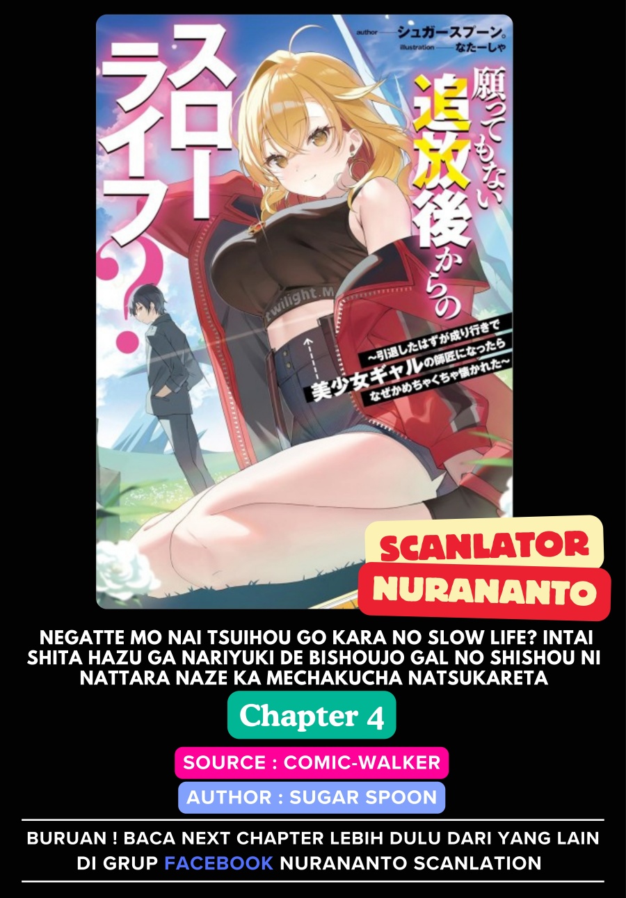Negatte mo Nai Tsuihou Go kara no Slow Life? Intai Shita Hazu ga Nariyuki de Bishoujo Gal no Shishou ni Nattara Naze ka Mechakucha Natsukareta chapter 4