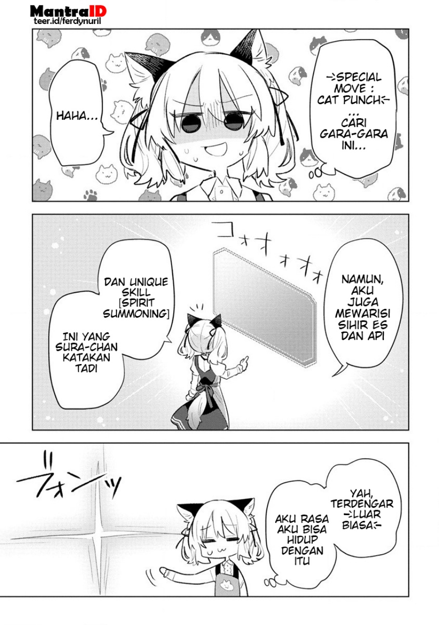 Nekomimi Shoujo wa Mori de Slow Life wo Okuritai: Mofumofu wa Shomou Shimashita ga, Seijo to ka Ouji-sama to ka wa Chuumongai desu Chapter 02.2 Bahasa Indonesia