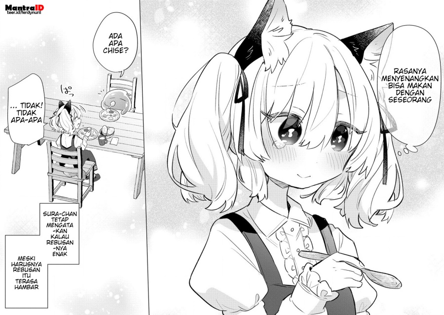 Nekomimi Shoujo wa Mori de Slow Life wo Okuritai: Mofumofu wa Shomou Shimashita ga, Seijo to ka Ouji-sama to ka wa Chuumongai desu Chapter 02.2 Bahasa Indonesia
