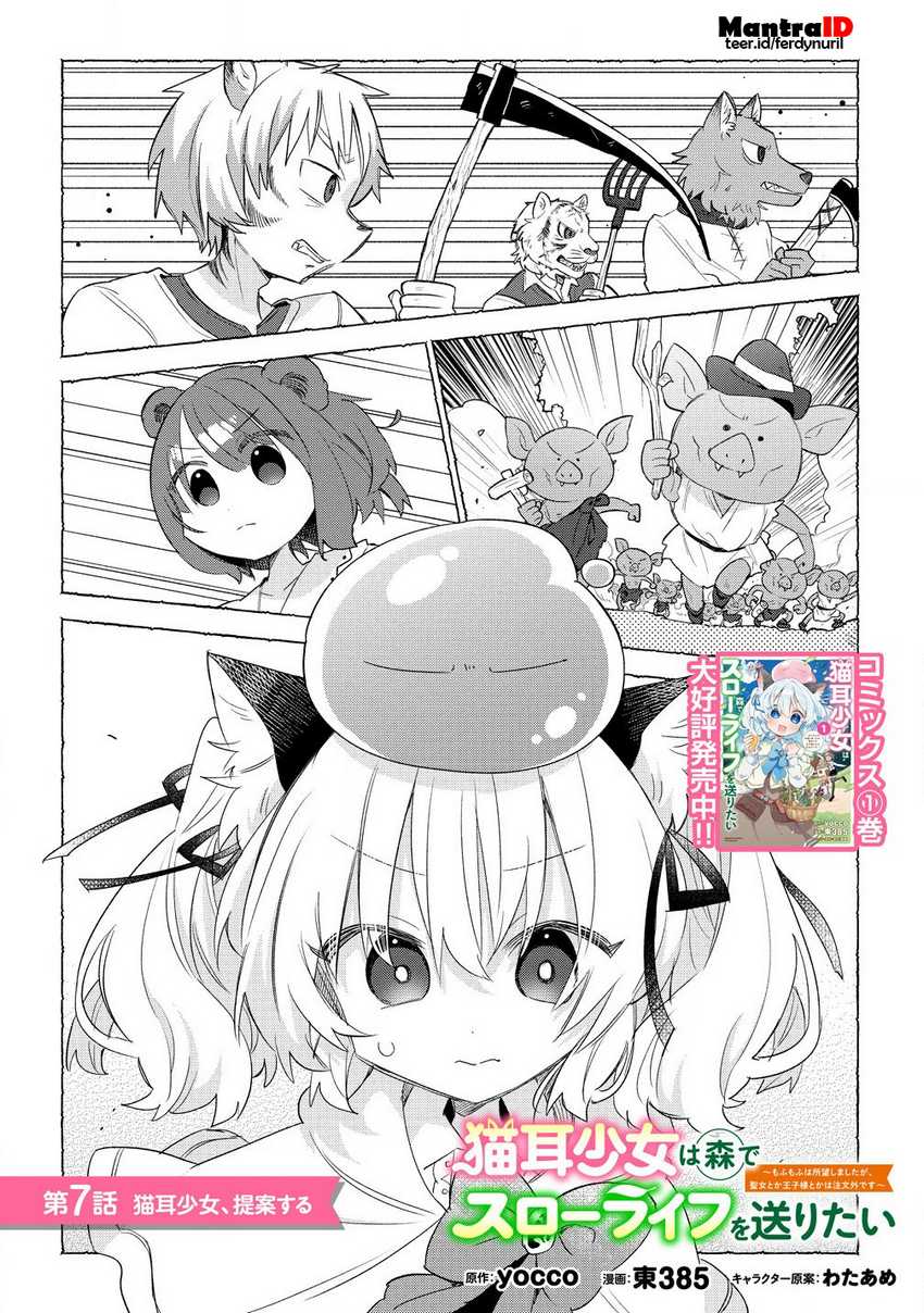 Nekomimi Shoujo wa Mori de Slow Life wo Okuritai: Mofumofu wa Shomou Shimashita ga, Seijo to ka Ouji-sama to ka wa Chuumongai desu chapter 7