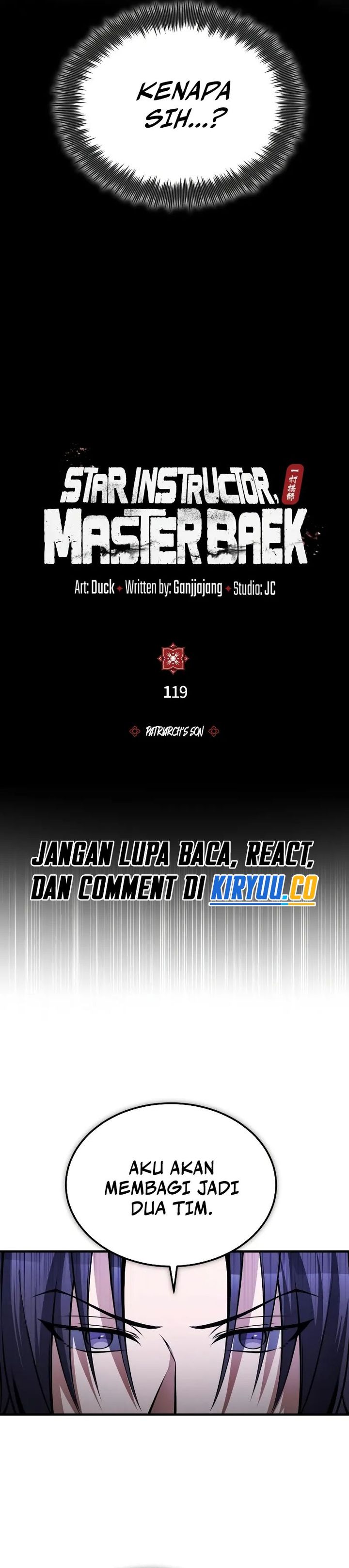 Number One Star Instructor Master Baek chapter 119