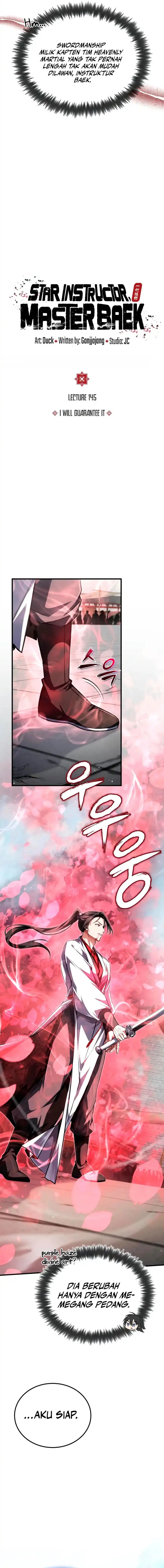 Number One Star Instructor Master Baek Chapter 145 Bahasa Indonesia