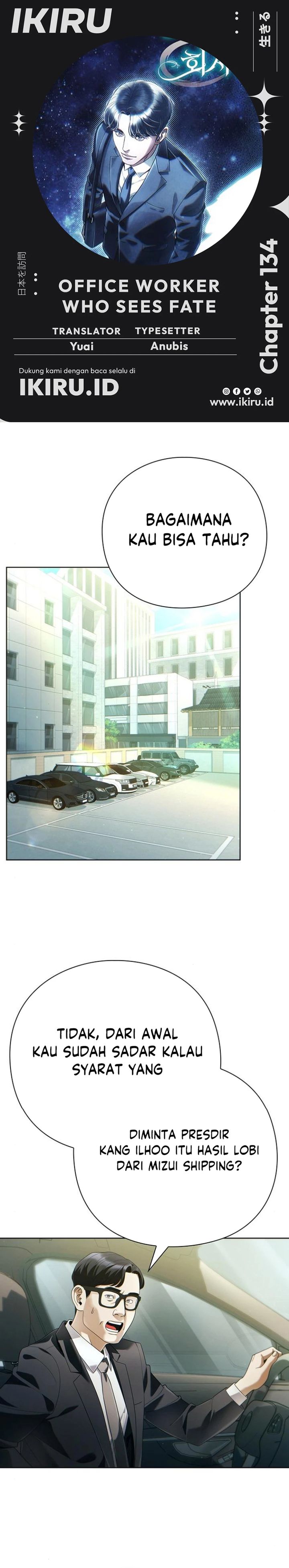 Office Worker Who Sees Fate Chapter 134 Bahasa Indonesia