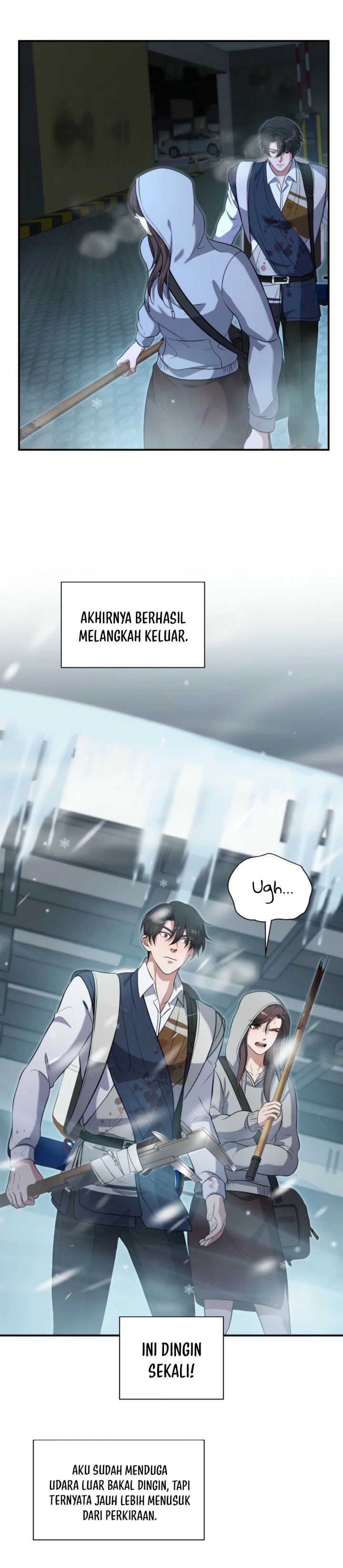 Office Worker in the Ice Age Apocalypse Chapter 13 Bahasa Indonesia