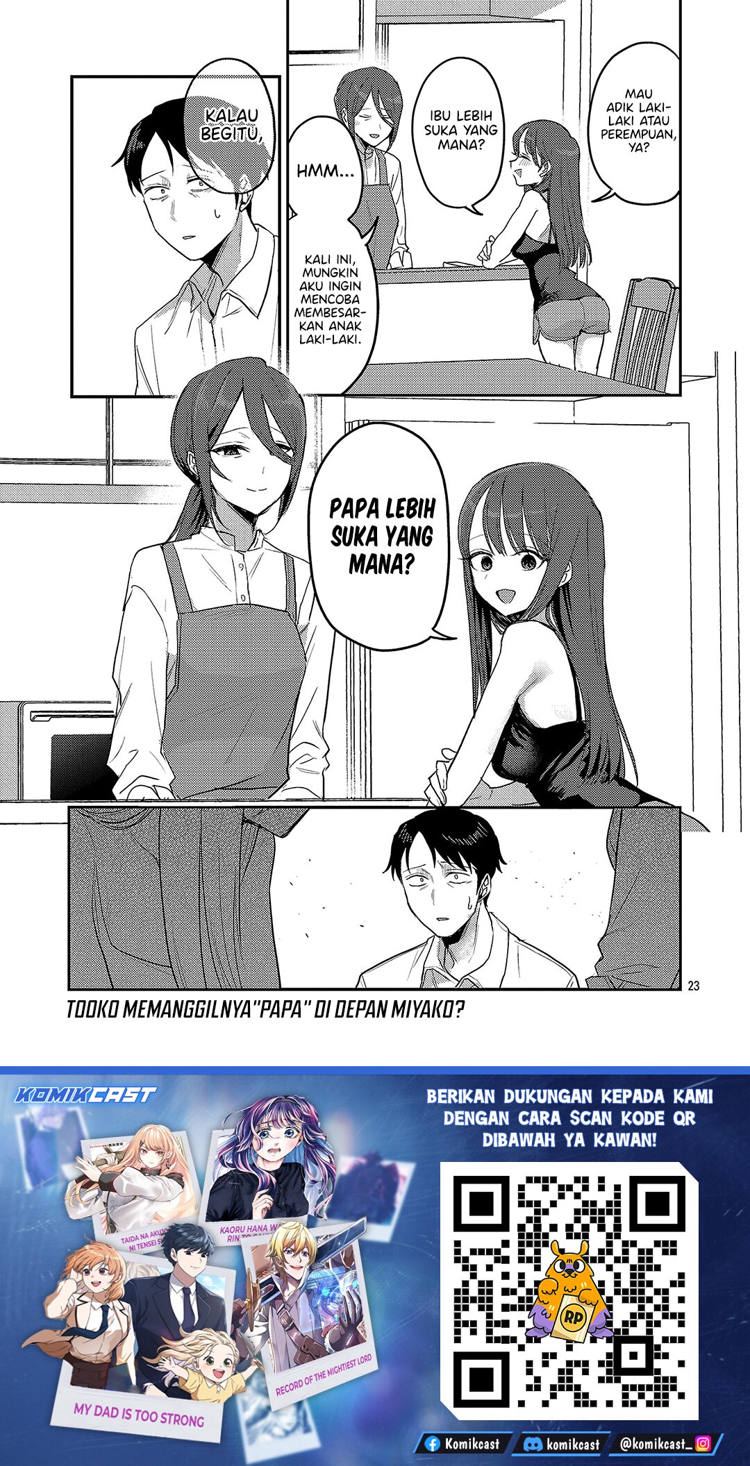 Okaeri, Papa Chapter 33 Bahasa Indonesia