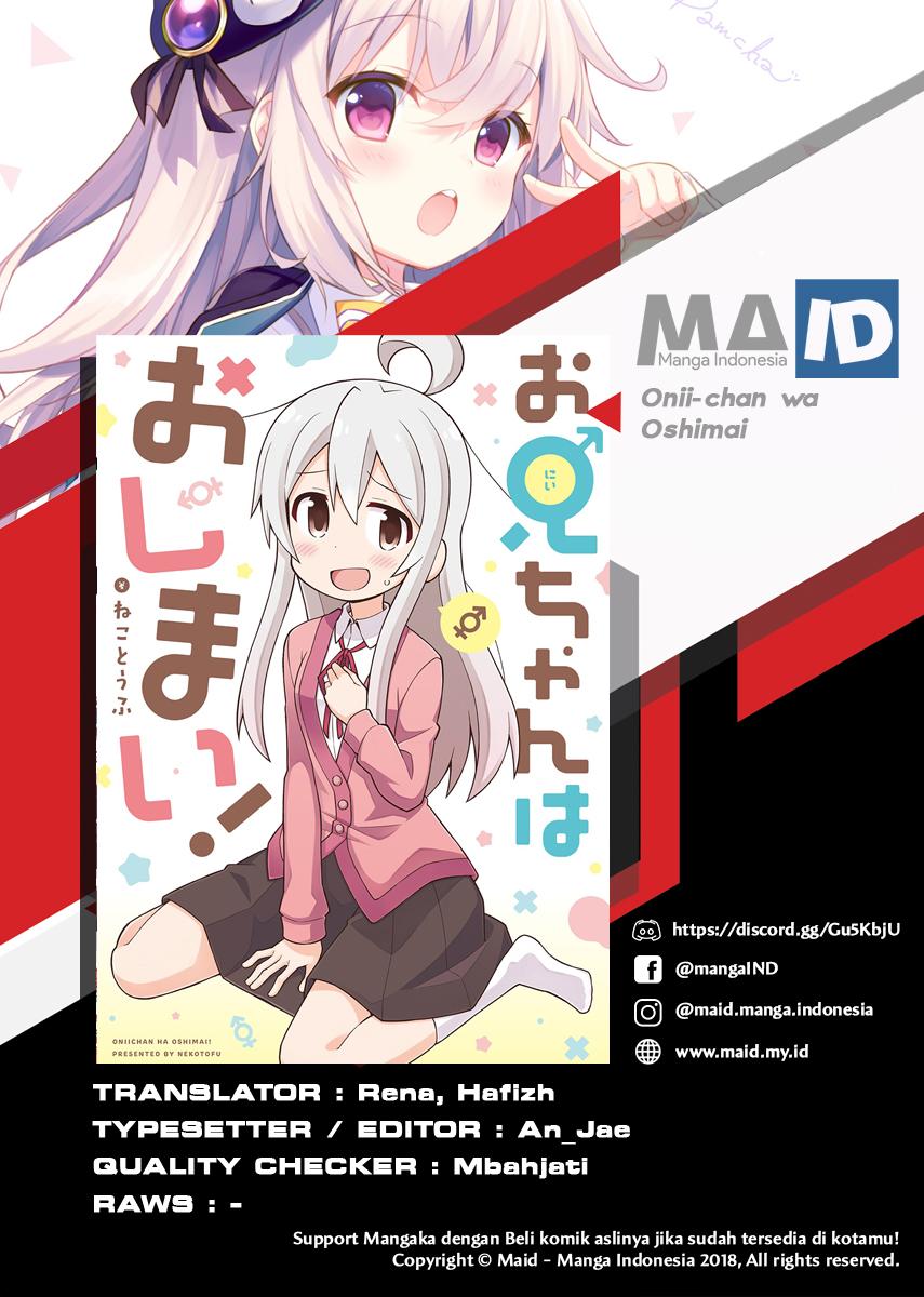 Onii-chan wa Oshimai Chapter 15 Bahasa Indonesia