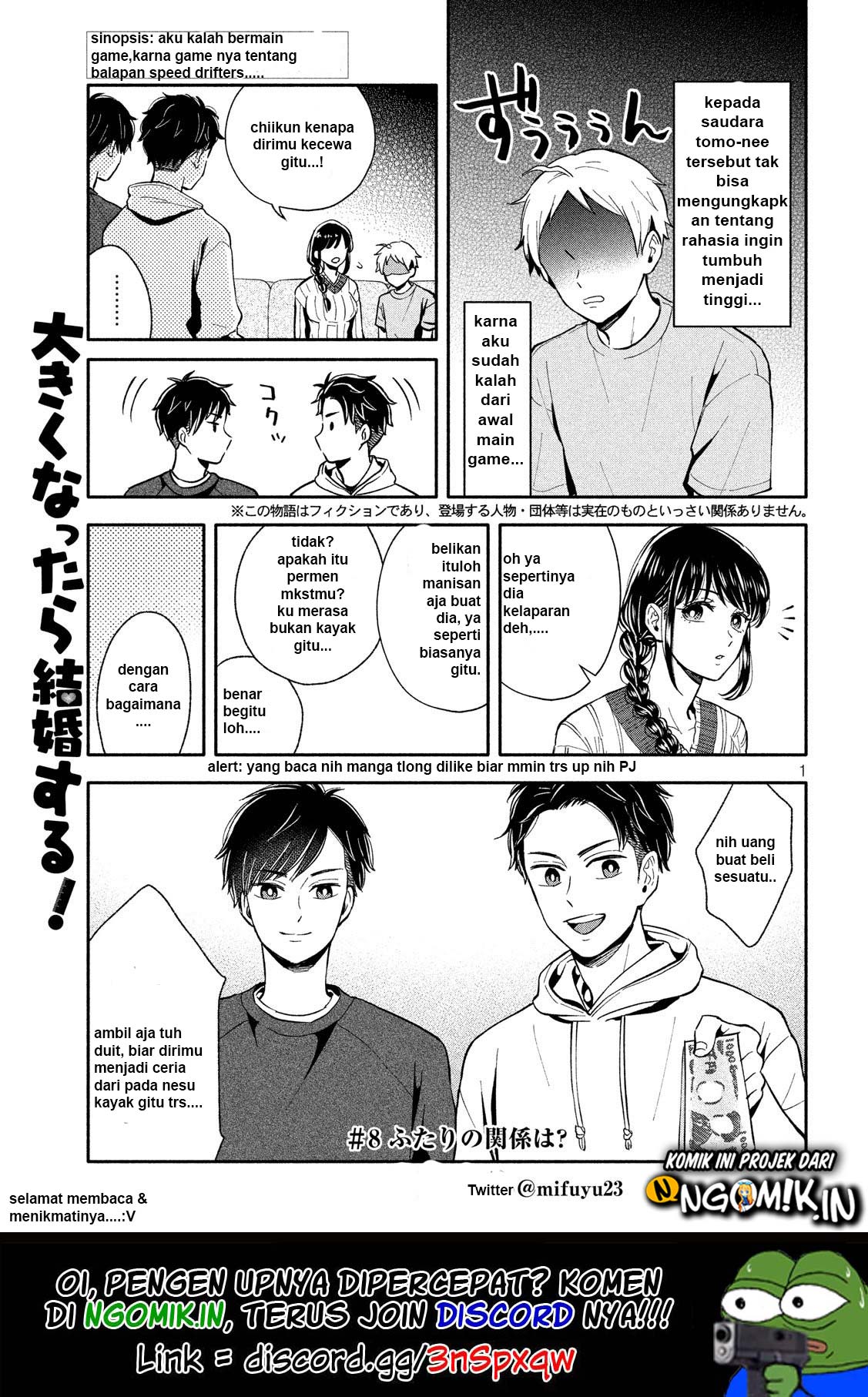 Ookiku Nattara Kekkon Suru! Chapter 08 Bahasa Indonesia