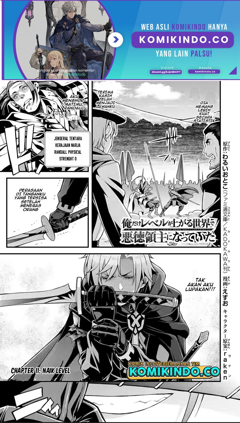 Ore dake Level ga Agaru Sekai de Akutoku Ryoushu ni Natteita chapter 11