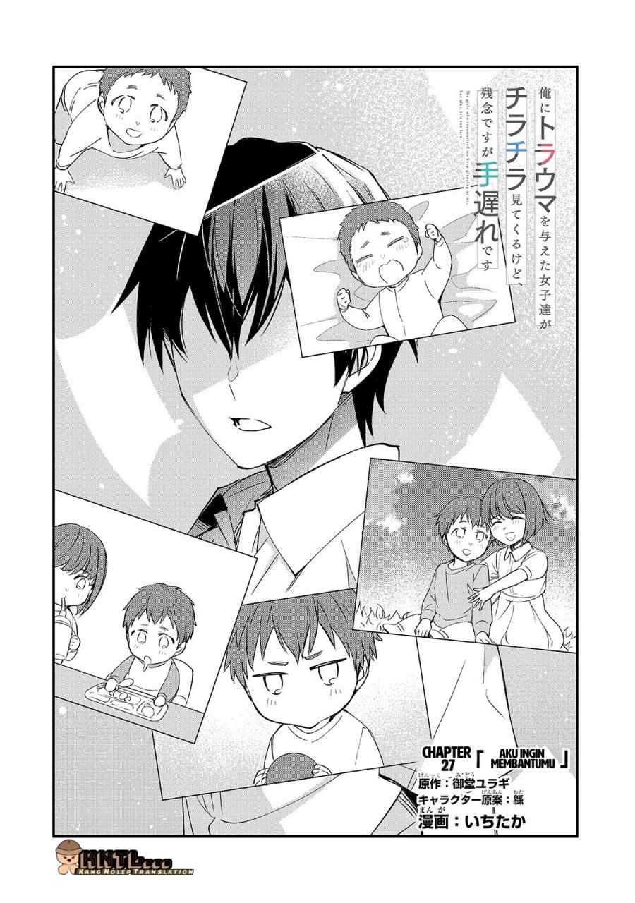 Ore ni Trauma wo Ataeta Joshi-tachi ga Chirachira Mitekuru kedo, Zannen desu ga Teokure desu Chapter 27 Bahasa Indonesia
