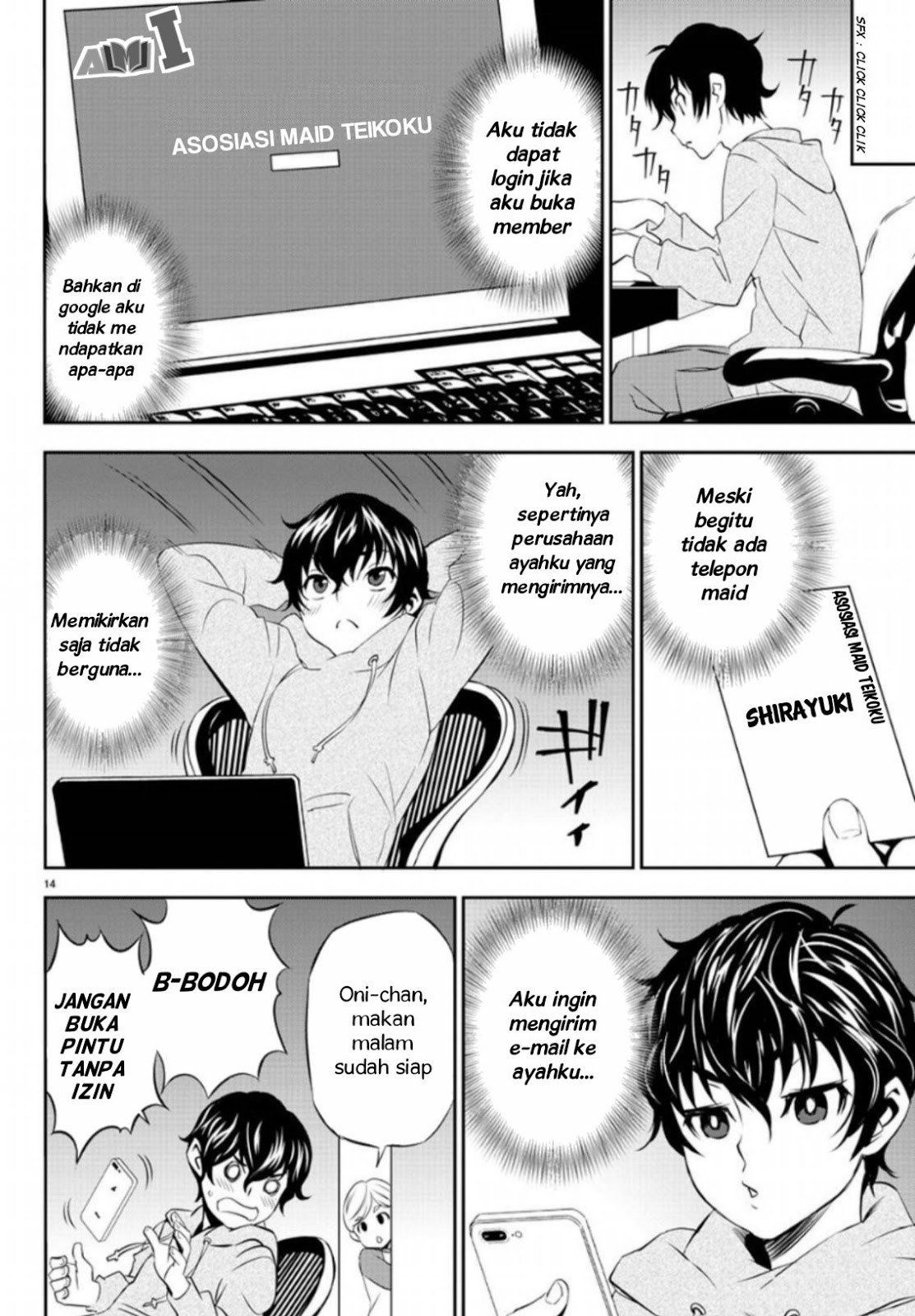 Oshikake Maid Shirayuki-san Chapter 01 Bahasa Indonesia