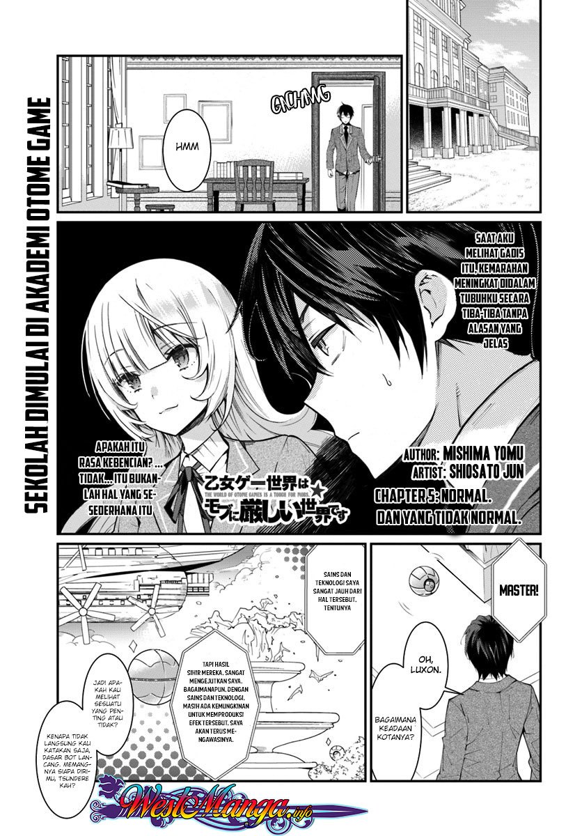 Otome Game Sekai wa Mob ni Kibishii Sekai Desu chapter 5
