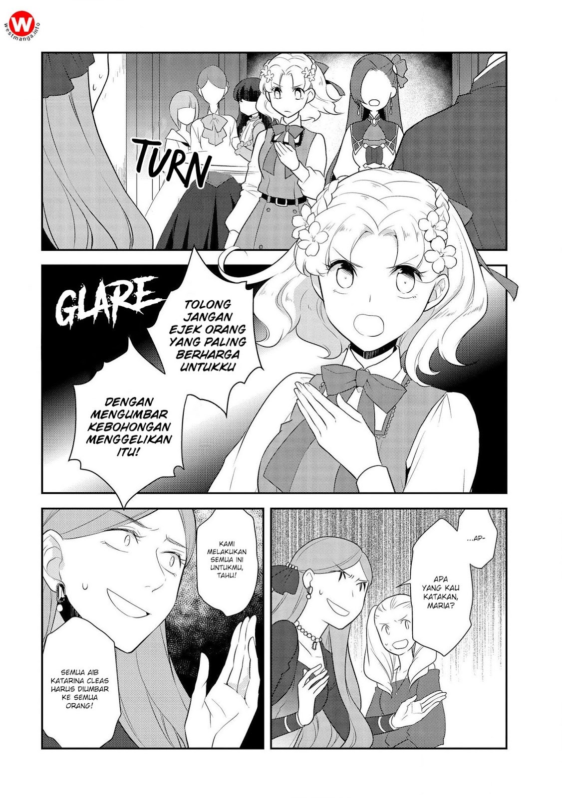 Otome Game no Hametsu Flag shika nai Akuyaku Reijou ni Tensei shite shimatta Chapter 14 Bahasa Indonesia