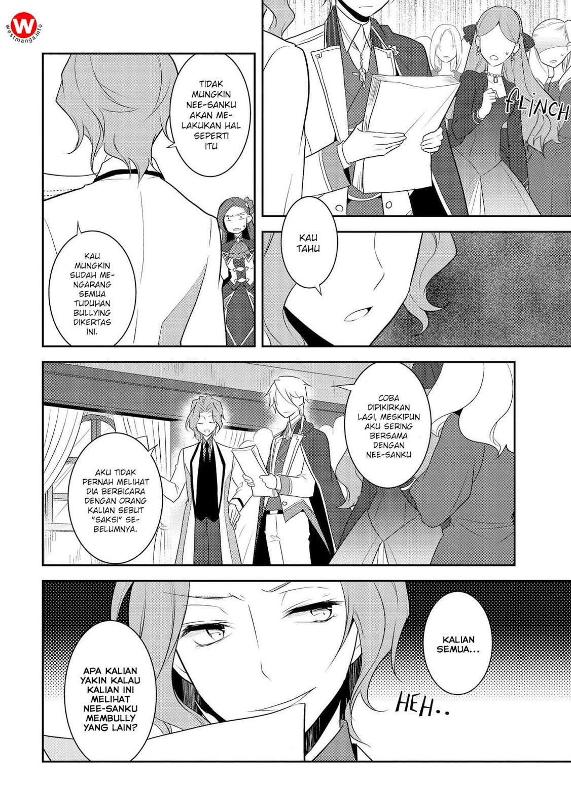 Otome Game no Hametsu Flag shika nai Akuyaku Reijou ni Tensei shite shimatta Chapter 14 Bahasa Indonesia