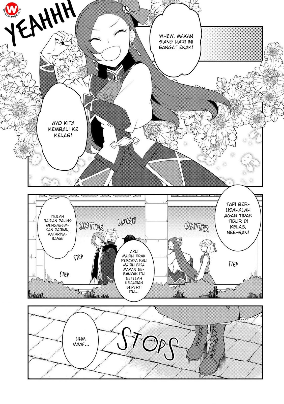 Otome Game no Hametsu Flag shika nai Akuyaku Reijou ni Tensei shite shimatta Chapter 14 Bahasa Indonesia