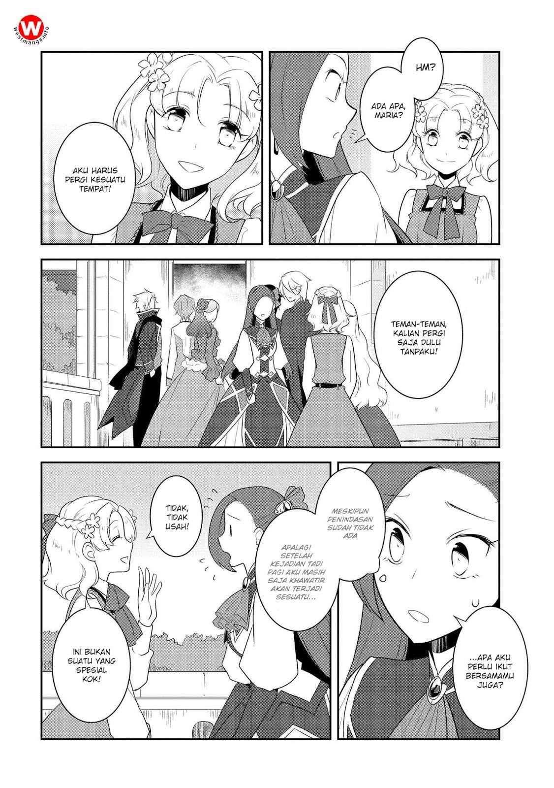 Otome Game no Hametsu Flag shika nai Akuyaku Reijou ni Tensei shite shimatta Chapter 14 Bahasa Indonesia