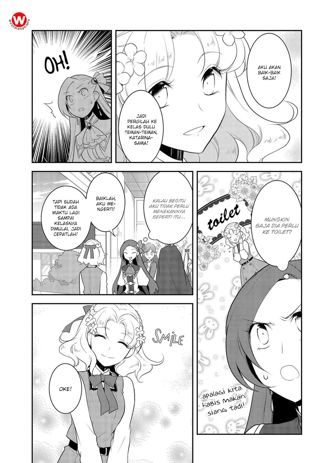 Otome Game no Hametsu Flag shika nai Akuyaku Reijou ni Tensei shite shimatta Chapter 14 Bahasa Indonesia