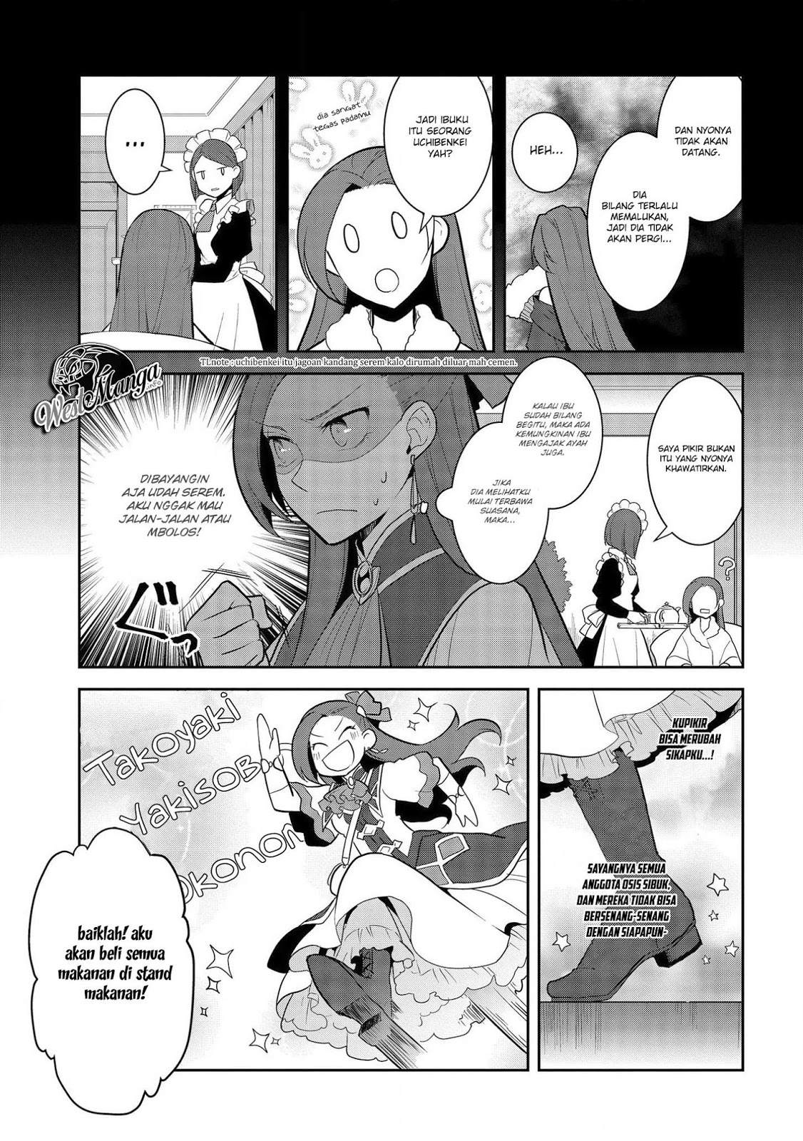 Otome Game no Hametsu Flag shika nai Akuyaku Reijou ni Tensei shite shimatta Chapter 24 Bahasa Indonesia
