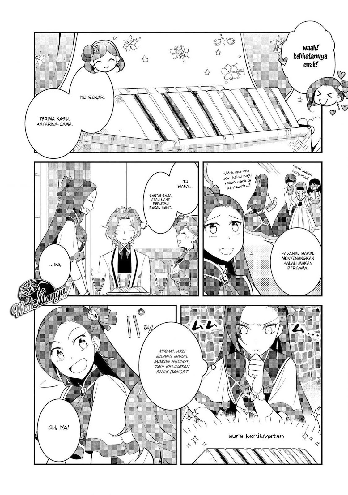 Otome Game no Hametsu Flag shika nai Akuyaku Reijou ni Tensei shite shimatta Chapter 24 Bahasa Indonesia