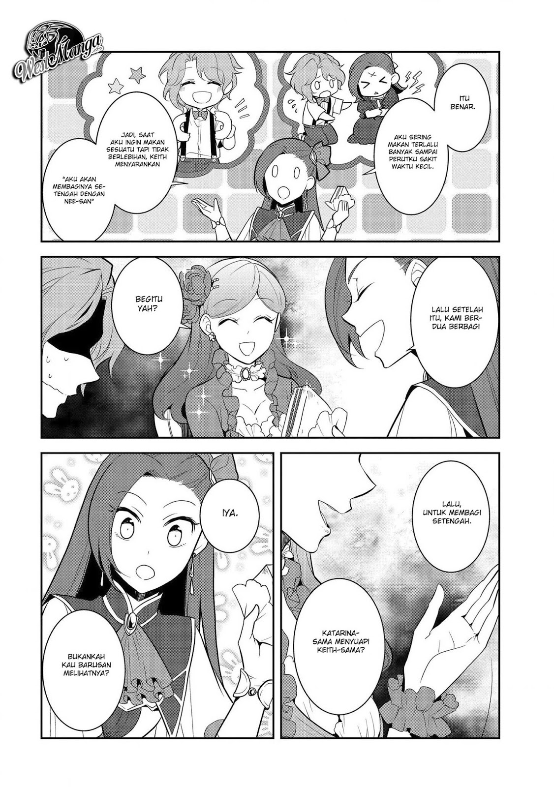 Otome Game no Hametsu Flag shika nai Akuyaku Reijou ni Tensei shite shimatta Chapter 24 Bahasa Indonesia