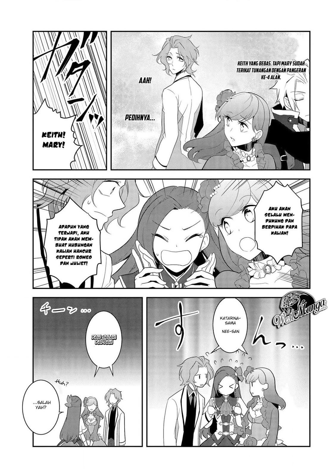 Otome Game no Hametsu Flag shika nai Akuyaku Reijou ni Tensei shite shimatta Chapter 24 Bahasa Indonesia