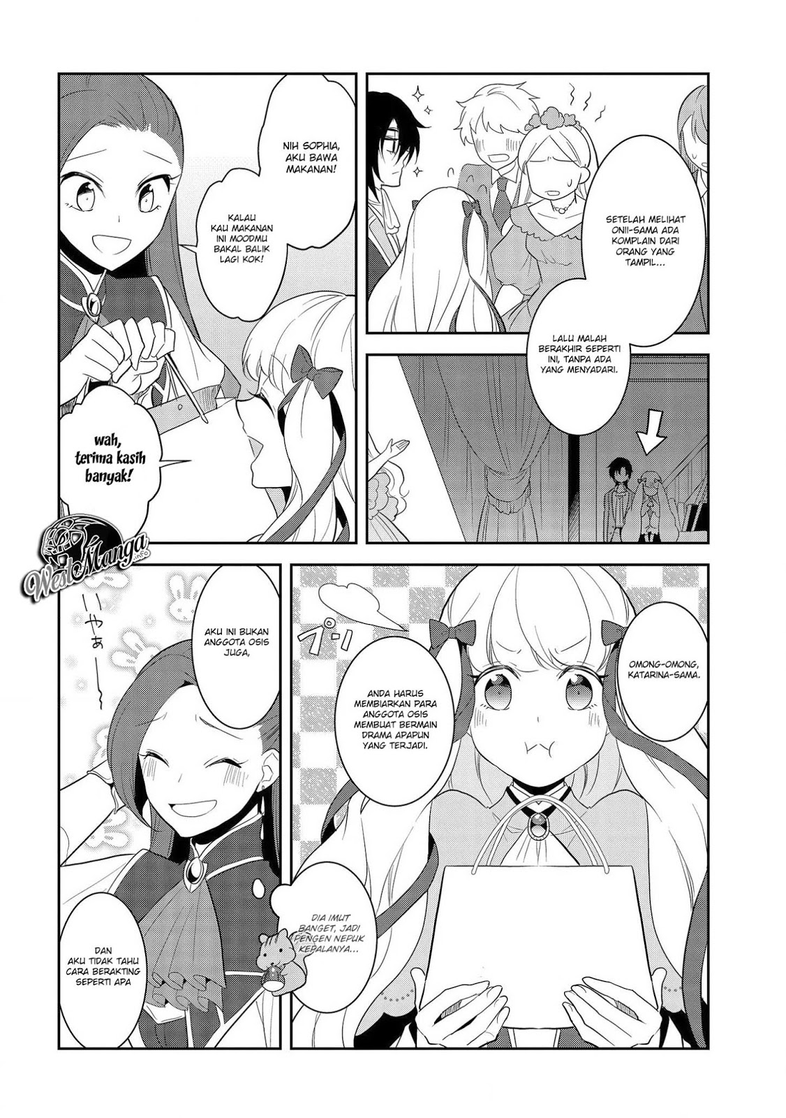 Otome Game no Hametsu Flag shika nai Akuyaku Reijou ni Tensei shite shimatta Chapter 24 Bahasa Indonesia