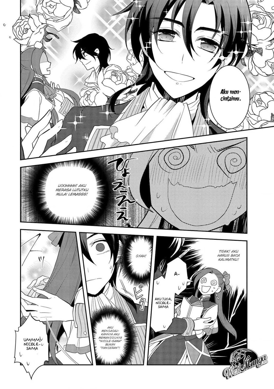 Otome Game no Hametsu Flag shika nai Akuyaku Reijou ni Tensei shite shimatta Chapter 24 Bahasa Indonesia