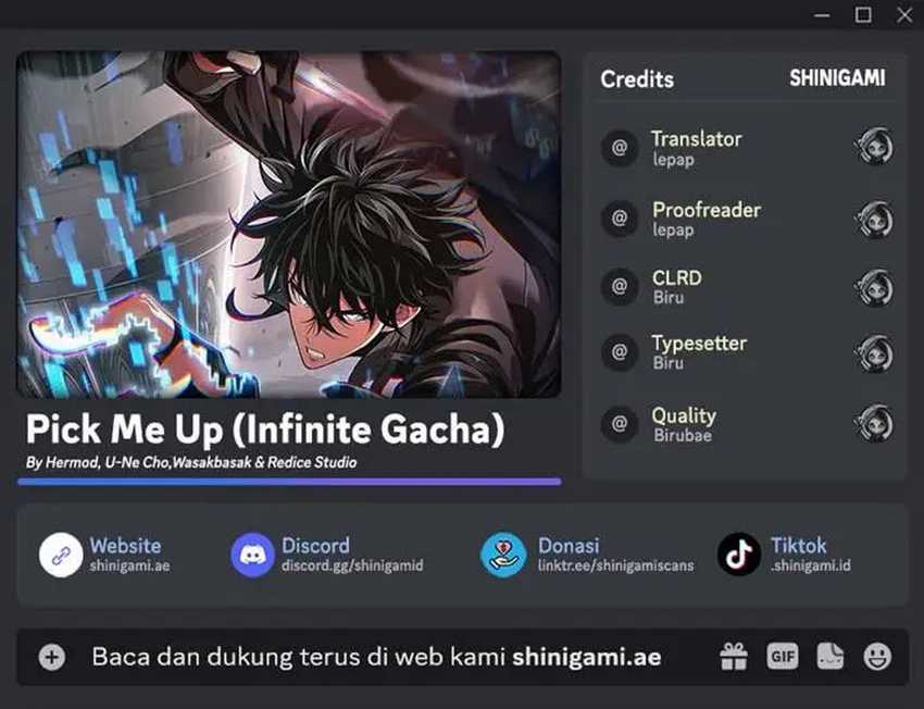 Pick Me Up, Infinite Gacha Chapter 151 Bahasa Indonesia