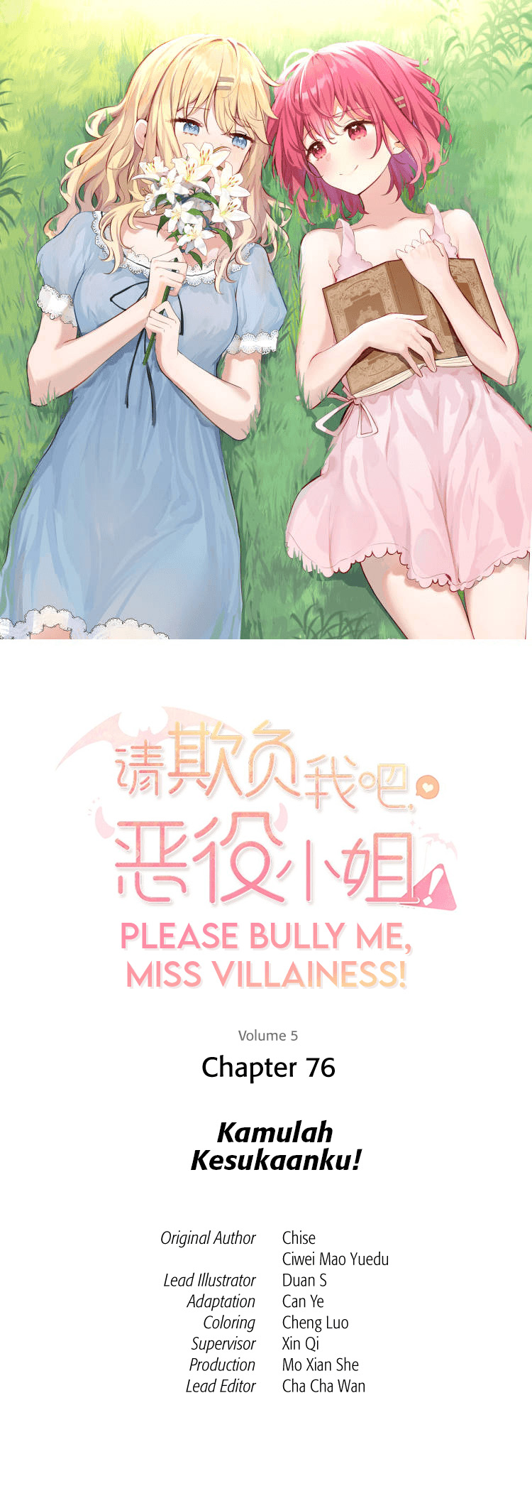 Please Bully Me, Miss Villainess! Chapter 76 Bahasa Indonesia