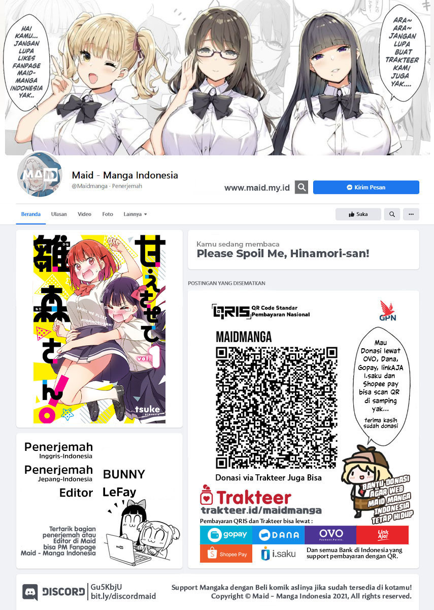 Please Spoil Me, Hinamori-san! Chapter 10 Bahasa Indonesia