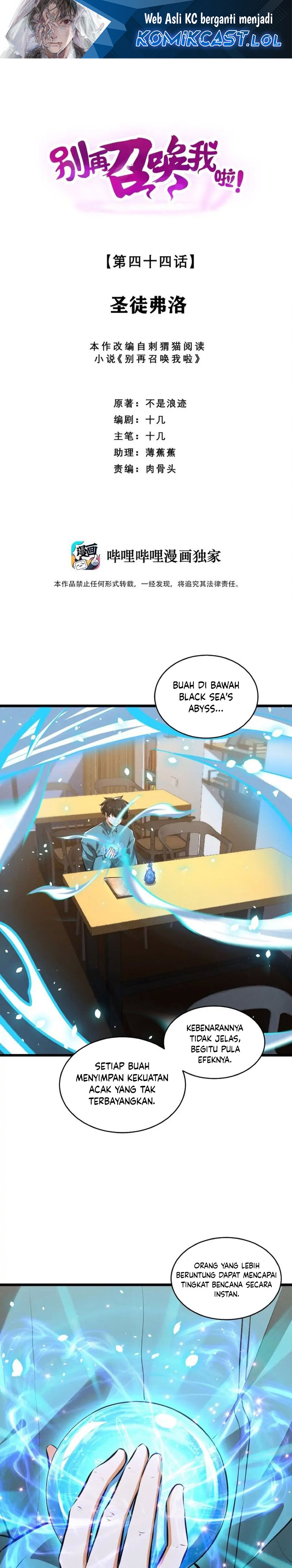 Please Stop Summoning Me! Chapter 44 Bahasa Indonesia