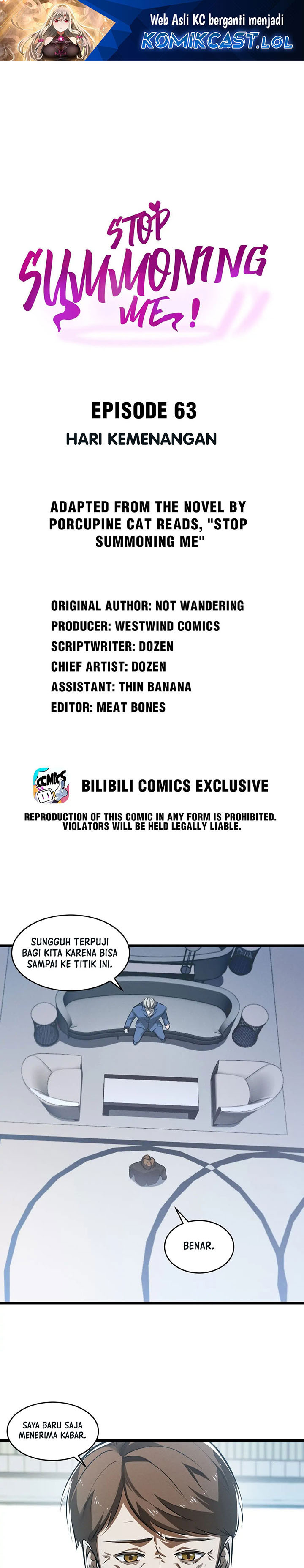 Please Stop Summoning Me! Chapter 63 Bahasa Indonesia