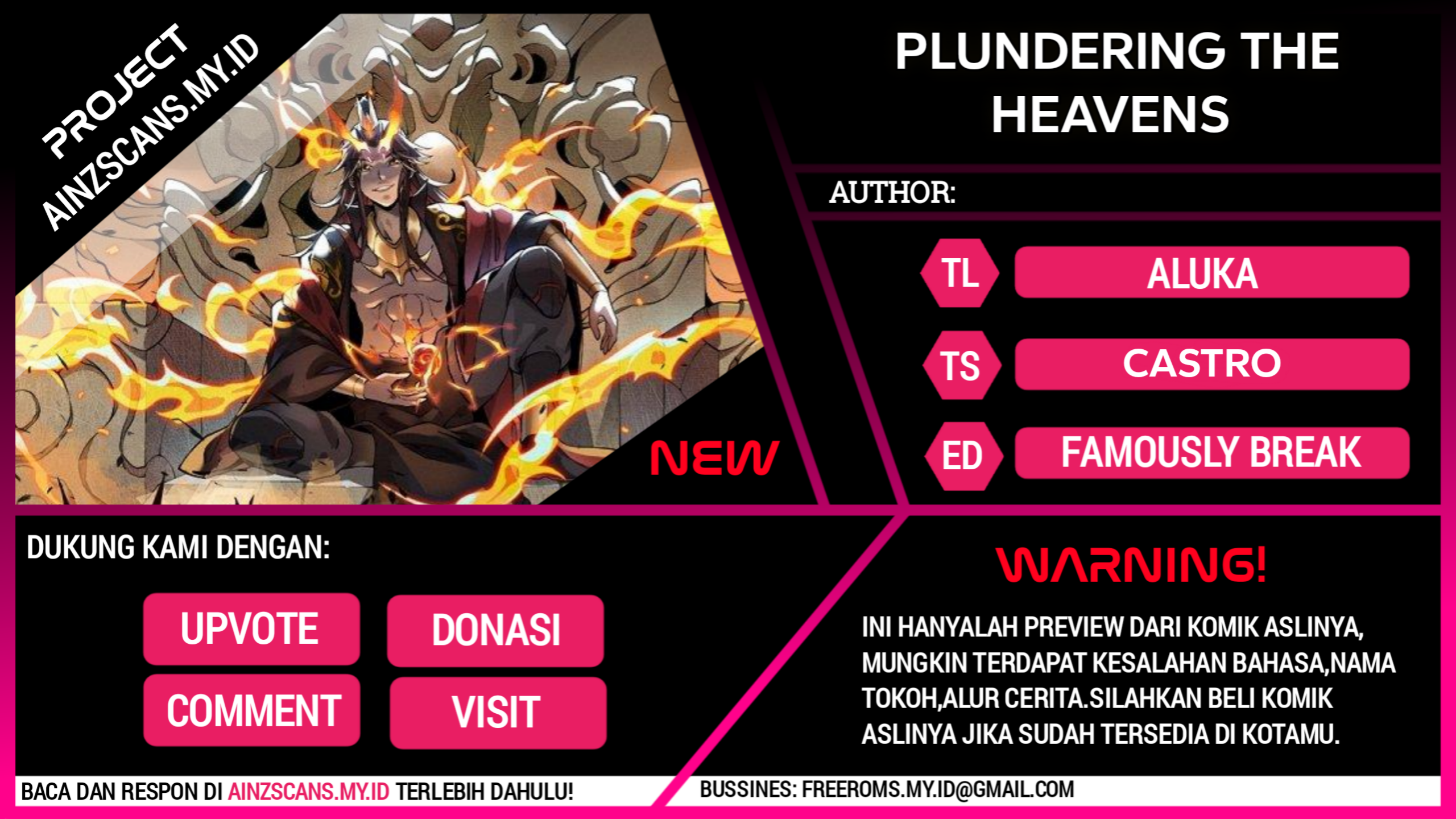 Plundering The Heavens Chapter 22 Bahasa Indonesia