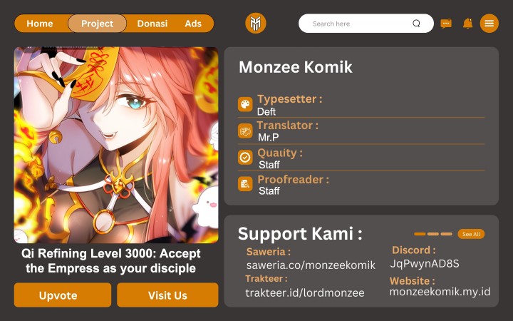 Qi Refining Level 3000 Accept the Empress as your disciple Chapter 01 Bahasa Indonesia