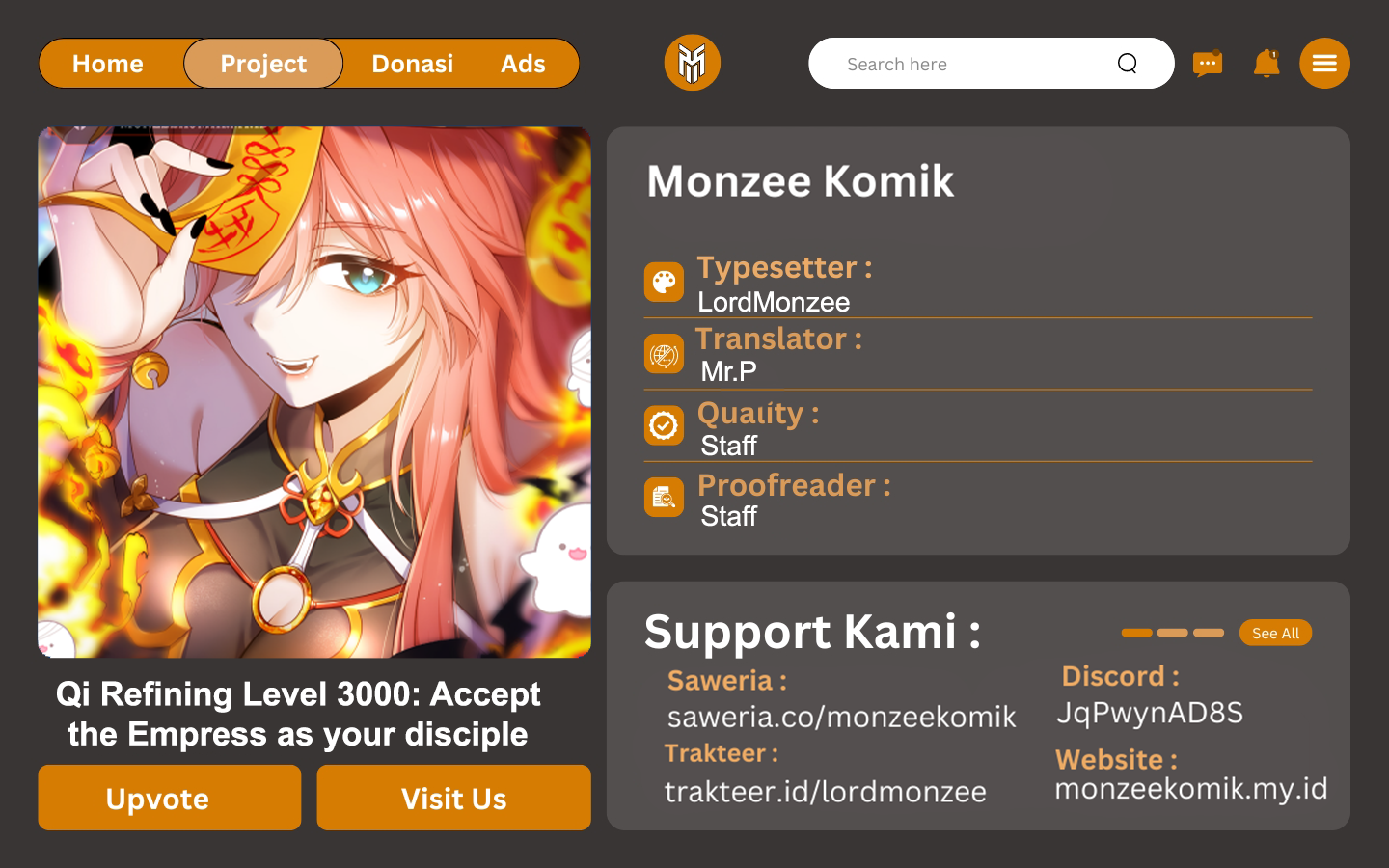 Qi Refining Level 3000 Accept the Empress as your disciple Chapter 07 Bahasa Indonesia