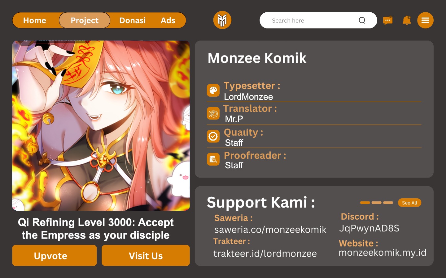 Qi Refining Level 3000 Accept the Empress as your disciple Chapter 14 Bahasa Indonesia