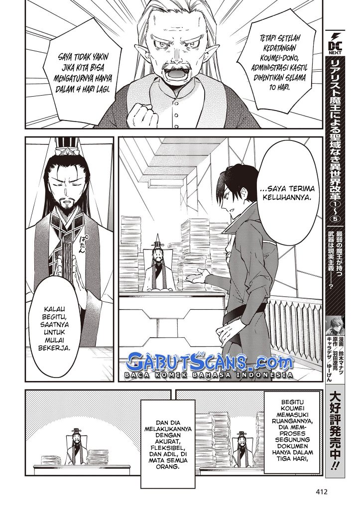Realist Maou Niyoru Seiiki Naki Isekai Kaikaku Chapter 36 Bahasa Indonesia