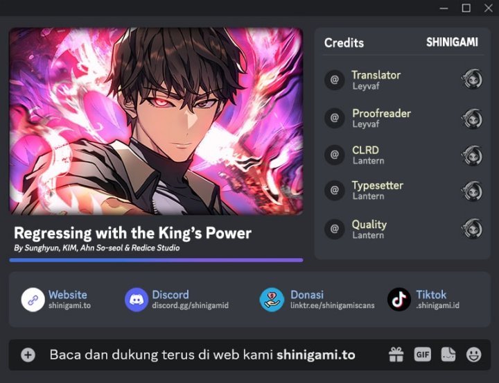 Regressing with the Kings Power chapter 96