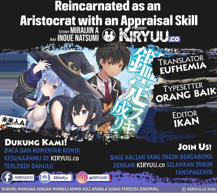 Reincarnated as an Aristocrat with an Appraisal Skill Chapter 18 Bahasa Indonesia