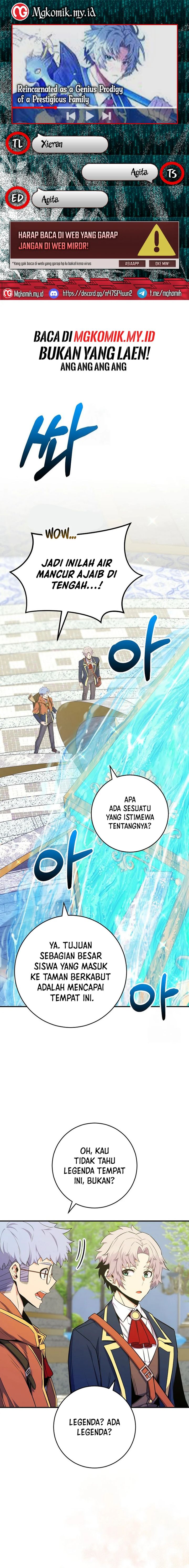 Reincarnated as a Genius Prodigy of a Prestigious Family Chapter 35 Bahasa Indonesia