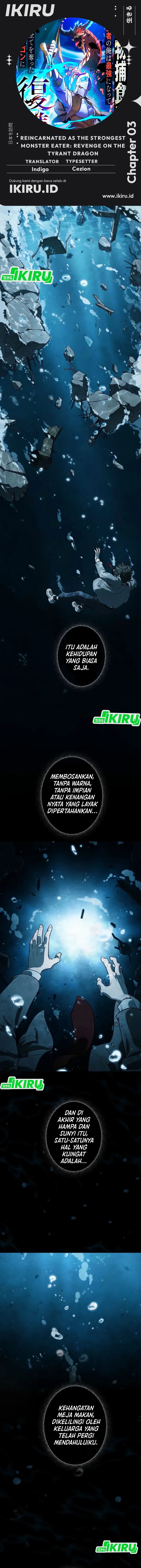 Reincarnated as the Strongest Monster Eater: Revenge on the Tyrant Dragon Chapter 03 Bahasa Indonesia