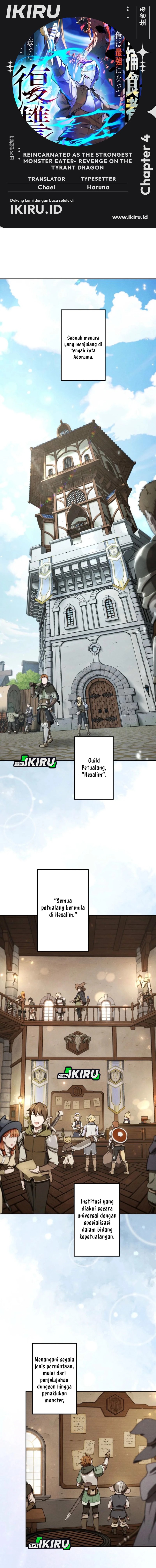 Reincarnated as the Strongest Monster Eater: Revenge on the Tyrant Dragon Chapter 04 Bahasa Indonesia