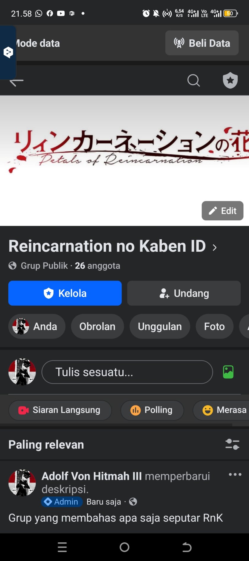 Reincarnation no Kaben chapter 64