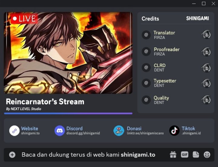 Reincarnator’s Stream Chapter 11 Bahasa Indonesia