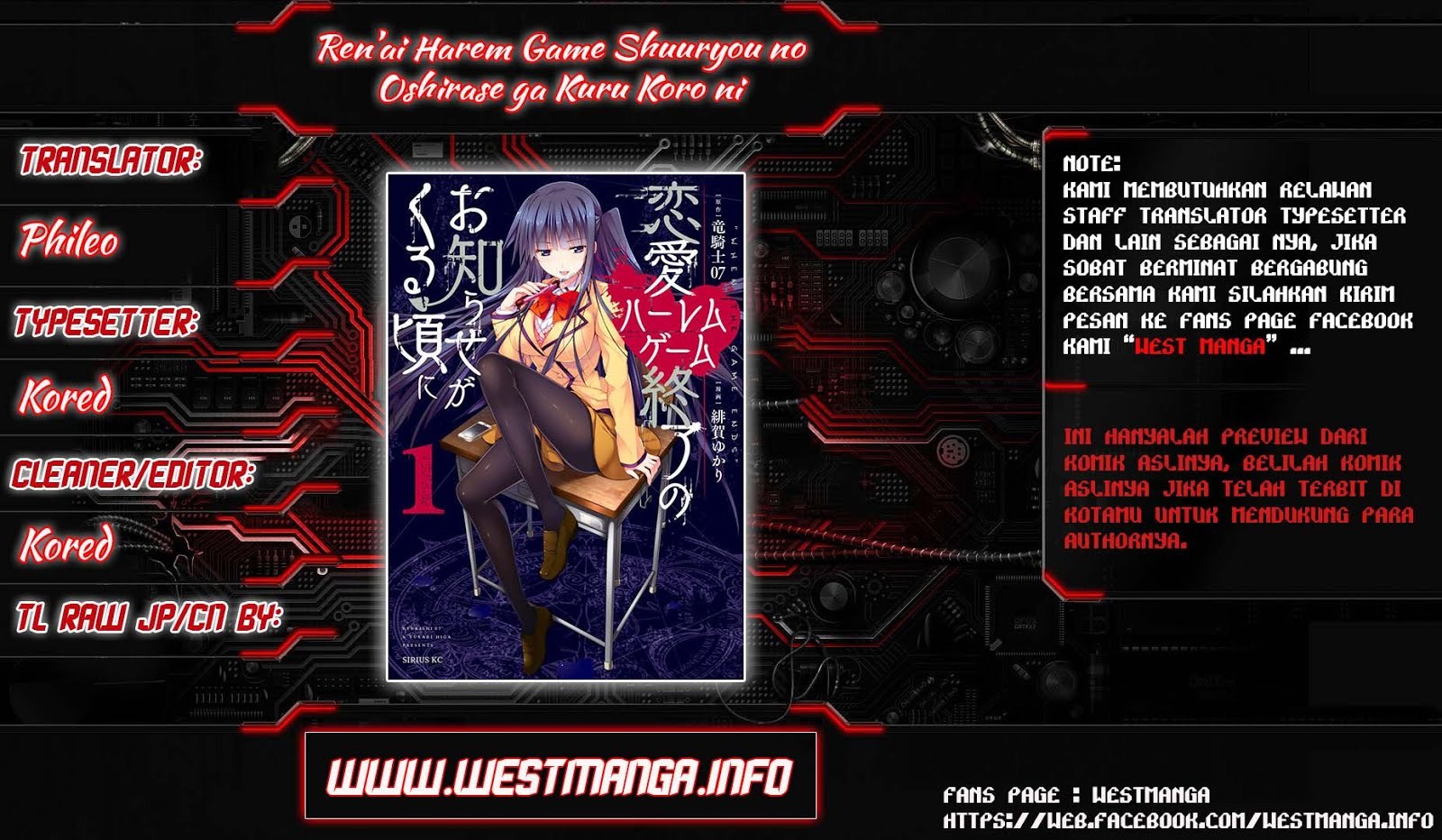 Renai Harem Game Shuuryou no Oshirase ga Kuru Koro ni Chapter 02 Bahasa Indonesia